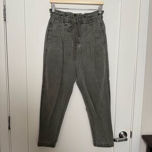 Free People Margate Pleated Pants Trouser Womens Size XS Olive Green Boho Casual